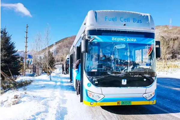 北京冬奧會(huì)上的氫燃料電池大巴